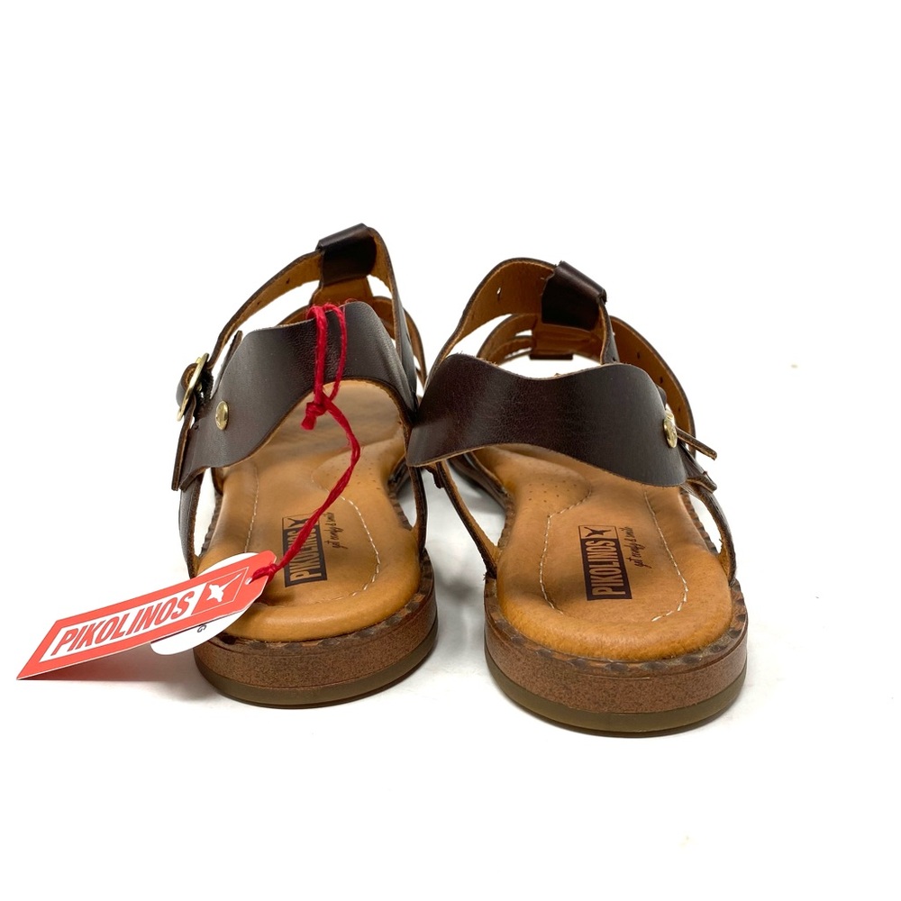 Pikolinos Algar Olmo Brown Leather Flat Sandals Size 42 New in Box - Picture 4 of 7